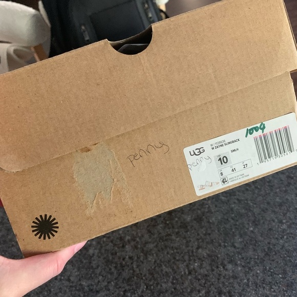 New UGG Zayne Metallic Slingback Sandal - Picture 12 of 13